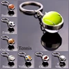 Glass Ball Keychain Tennis Keychain Football Baseball Volleyball Soccer Basketball Key Chains Ball Keyring Fashion Jewelry ► Photo 1/6