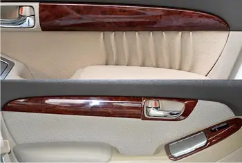 

Luxury Wood Chrome For TOYOTA Prado 2003-2009 Car Interior Side Door Decorative Frame Cover Trims Car Styling Auto Accessories