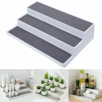 

3-Tier Spice Rack - Modern Design Waterproof and Non Cabinet Countertop For Pantry Kitchen Shelf or Skid Organizer Use U0H3