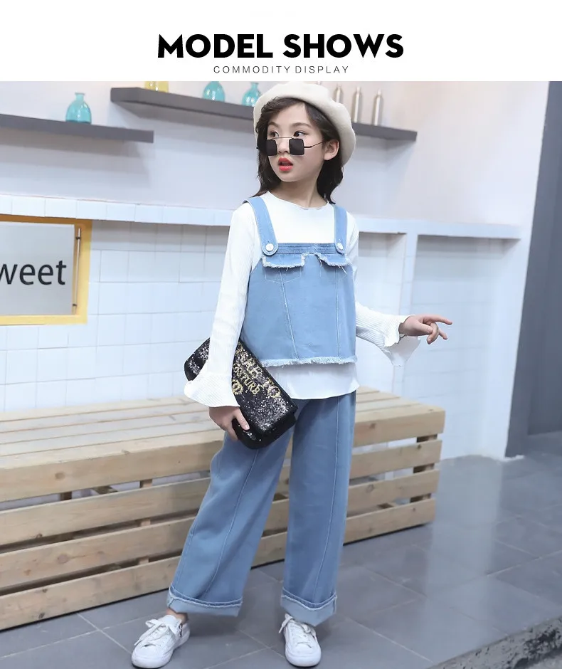 3 pcs Spring Kids Clothing Sets Children Tracksuit Autumn Toddler Girls Clothing Set Long Sleeve Girls Clothes Set With Jeans