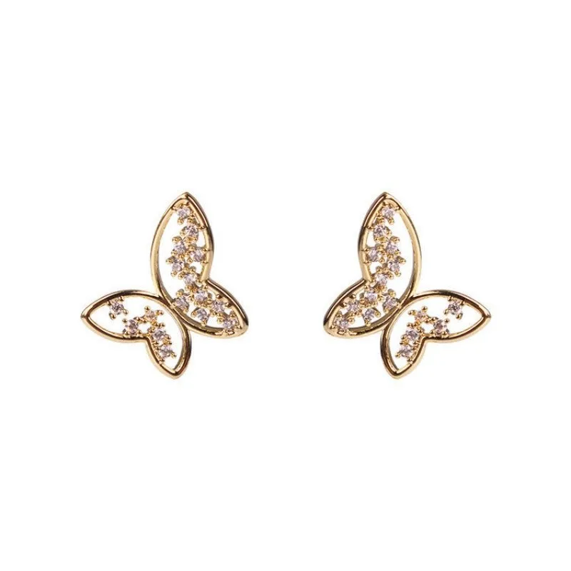 925 Sterling Silver Bohemian Golden Hollow Butterfly Earrings Women Exquisite Small Casual Jewelry Accessories Girlfriend Gift - Image 5