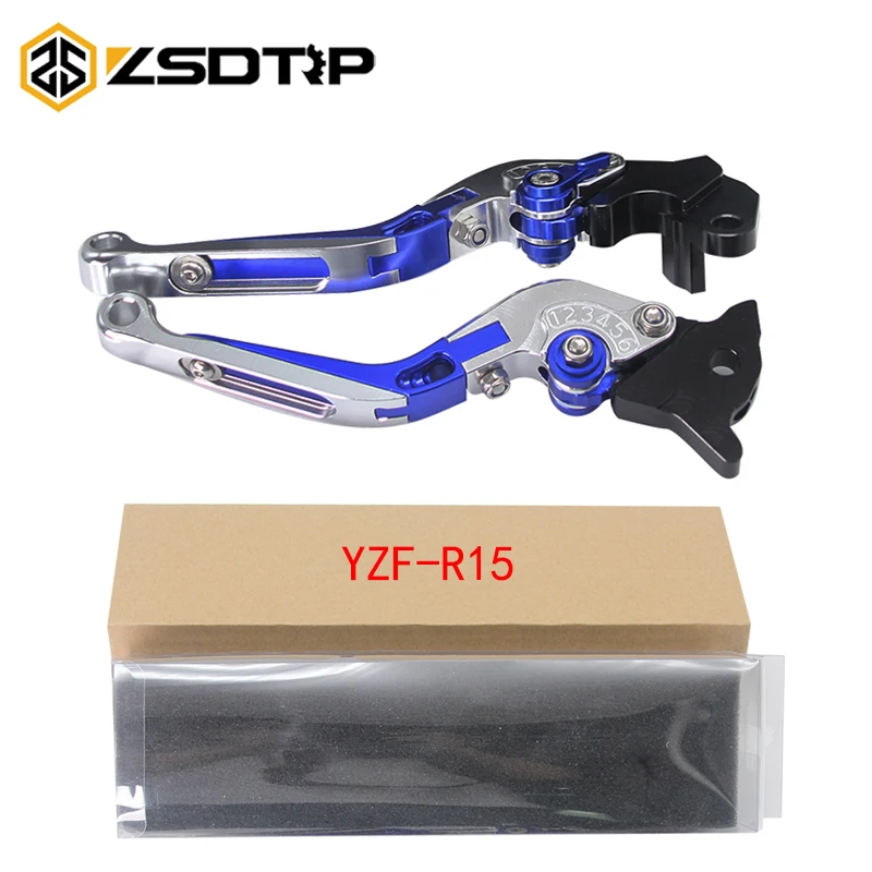 ZSDTRP YZFR15 CNC регулируемые Складные Выдвижные Тормозные Рычаги Сцепления Мотоцикла Для Yamaha YZF-R15 2008