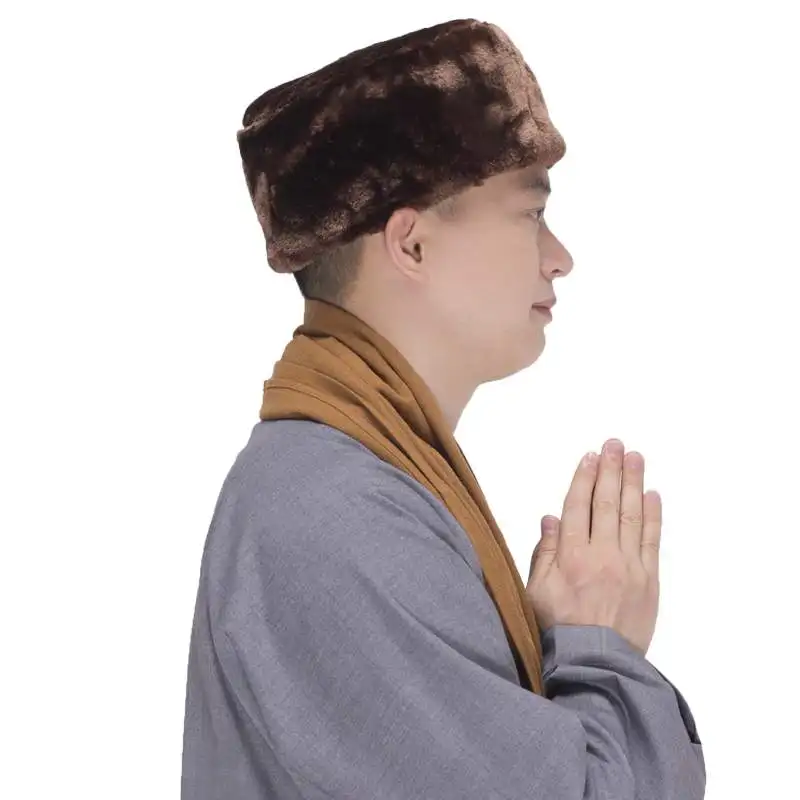 Winter Buddhist Monk Zen Meditation Cap Shaolin Kung Fu Wing Chun Knitted Hat 