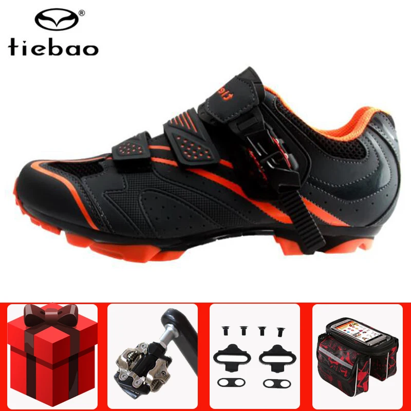 B1413 add all Tiebao велосипедная обувь sapatilha ciclismo MTB SPD набор педалей для велосипеда мужские самозакрывающиеся дышащие кроссовки для горного велосипеда - Цвет: B1413 add all