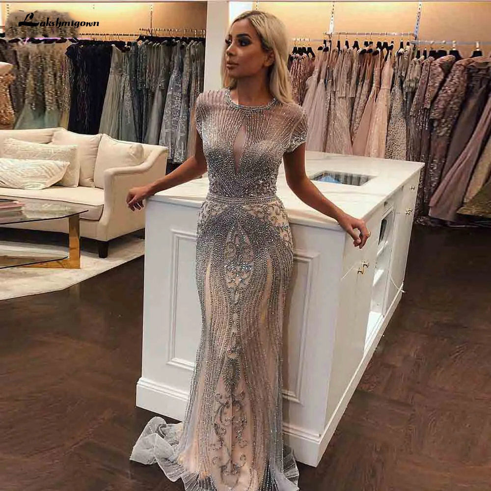 picture color Lakshmigown,, роскошные стразы, Обнаженная Русалка, вечернее платье, длинные, вечерние, пышные платья, Полный алмаз, официальное вечернее платье - Цвет: picture color