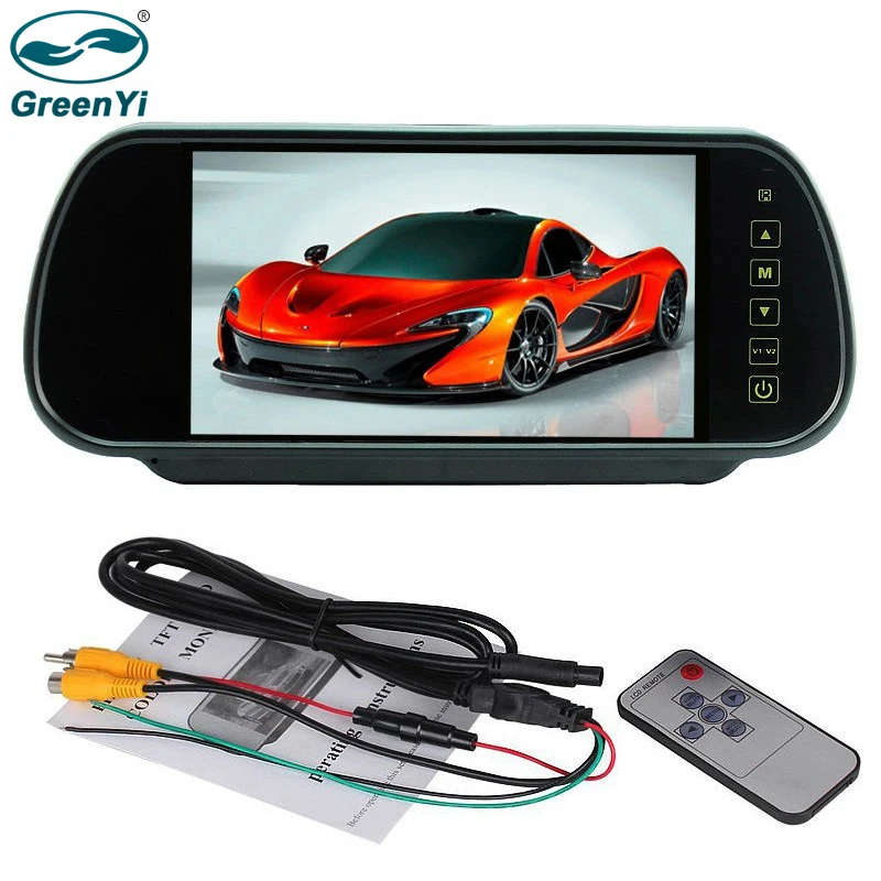 GreenYi 7 &quotTFT цветной ЖК экран Автомобильное зеркало заднего вида монитор