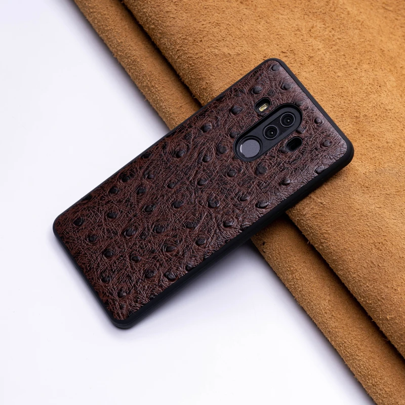 Чехол для телефона из страусиной кожи для huawei mate 20 10 9 Pro P10 P20 Lite, мягкий ТПУ чехол для Honor 8X Max 9 10 Nova 3 3i Capa