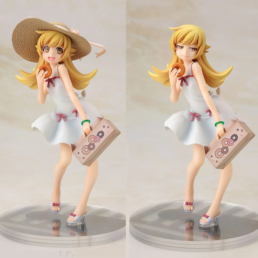 Anime Oshino Shinobu Monogatari Nisemonogatari Action Figures Girl Toys Figurine Lovely Model PVC Doll Figma Collector Xmas Gift
