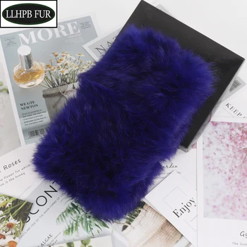 

Women Natural Fur Scarf Knitted Good Elastic Girls Real Rabbit Fur Mufflers Haedbands Winter Warm Fluffy Real Rabbit Fur Scarves