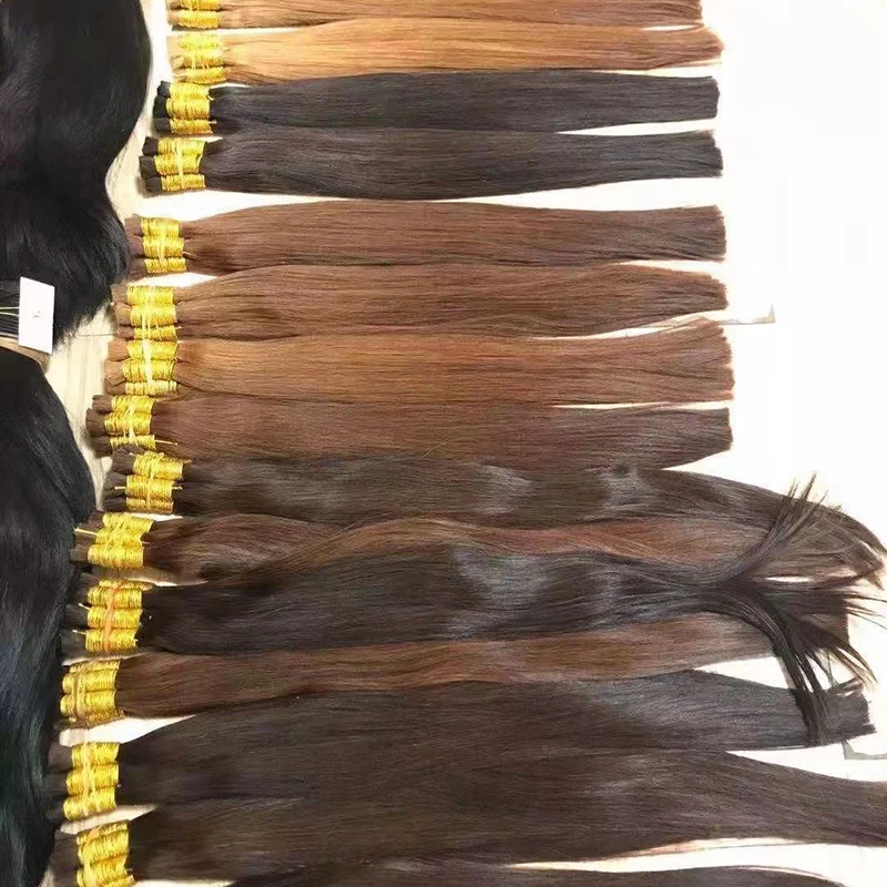 Raw Chinese Virgin Straight Human Braiding Hair Bulk Machine Made #613 #4 #27 No Weft Remy Human Hair Bulk Natural