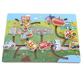 

Animal Traffic Matching Maze Toys Educational Toy Cartoon Vehicle Wooden Maze Puzzle Intelligence Early children's Toys