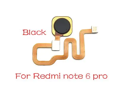 Для Xiaomi Redmi Note 6 7 Pro/Redmi 5 Plus сканер отпечатков пальцев сенсорная ID домашняя кнопка возврата шлейф лента - Цвет: note 6 pro  Black