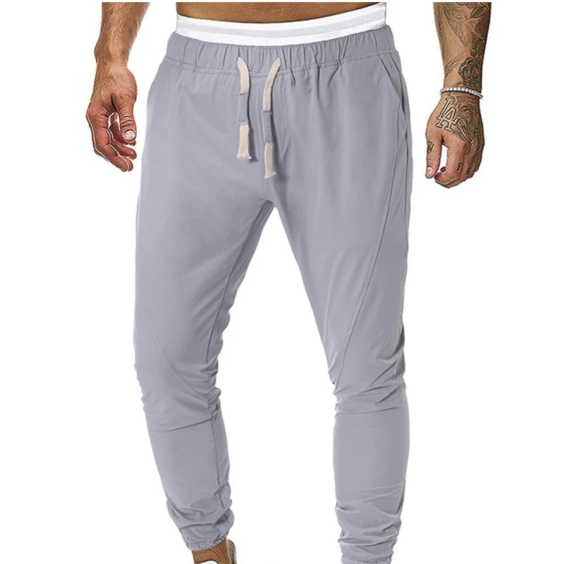 

2019 New Men's yoga Sweatpants Solid Color Pocket Gym Jogger Trousers Autumn Casual Homme Pants Long Loose Sporting Fitness Pant