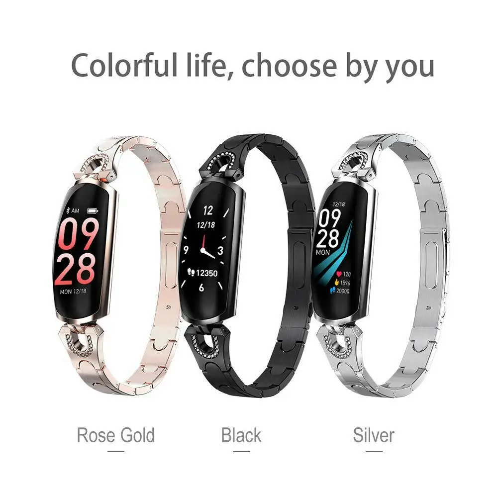 

NEW Fashion Smart Bracelet Blood Pressure Heart Rate Monitor Girl's Sport Smartband IP67 Waterproof Bluetooth Braclet Best Gift