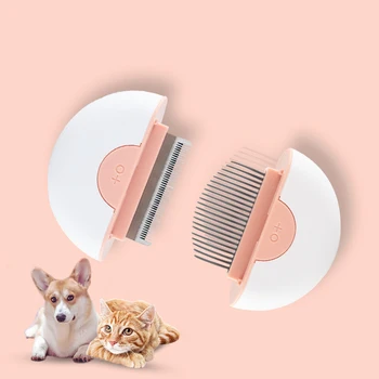

2 In 1 Pet Comb Double-Side Pet Hair Remover Brush Open Knot Comb For Dog Cat Fur Trimming Dematting Brush Grooming Tool