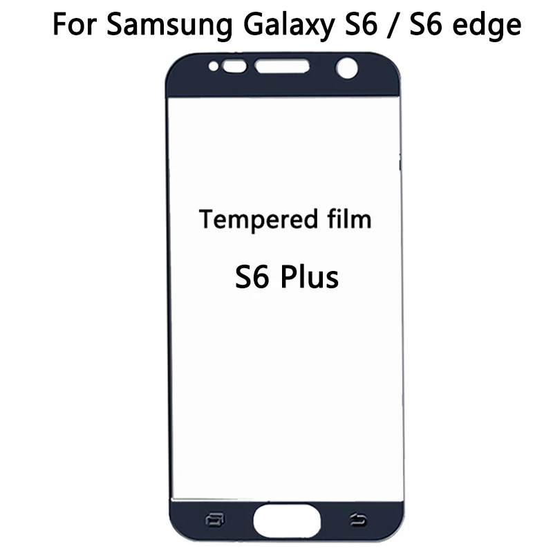 Чехол для samsung Galaxy S6 G920/S6 Edge G925/S6 Edge Plus G928, Задняя стеклянная крышка для S6 - Цвет: Tempered film