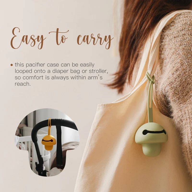 Pacifier Holder 1pc Soft Silicone Storage for Babies Portable Nipple Case Food Grade Baby Accessories New Born Gift