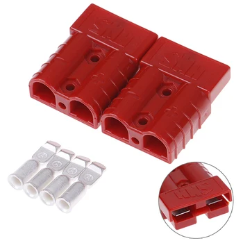 

2pcs/Pair 600V 50A Car Battery Quick Connect Disconnect Power Wire Cable Connector Plug