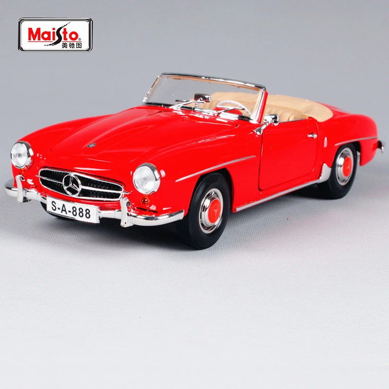 Модель автомобиля Maisto 1:18 Mercedes Benz 1955 190SL Coupe из сплава коллекционная игрушка в