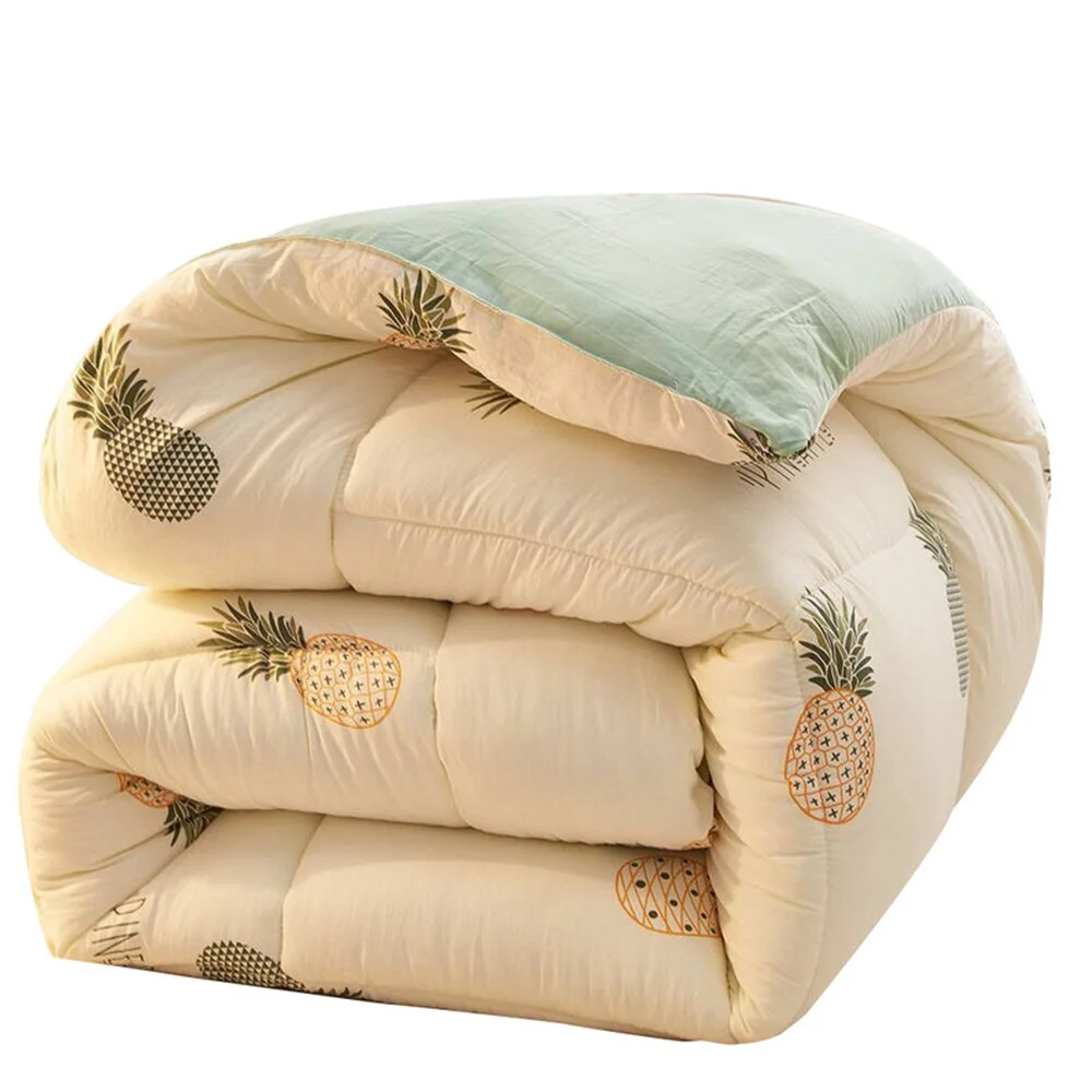 

B-LIFE Tideway Collection 100% Cotton Reversible and Light-Weight Quilt Bedspread Machine Washable ComforterAB Sides Blanket