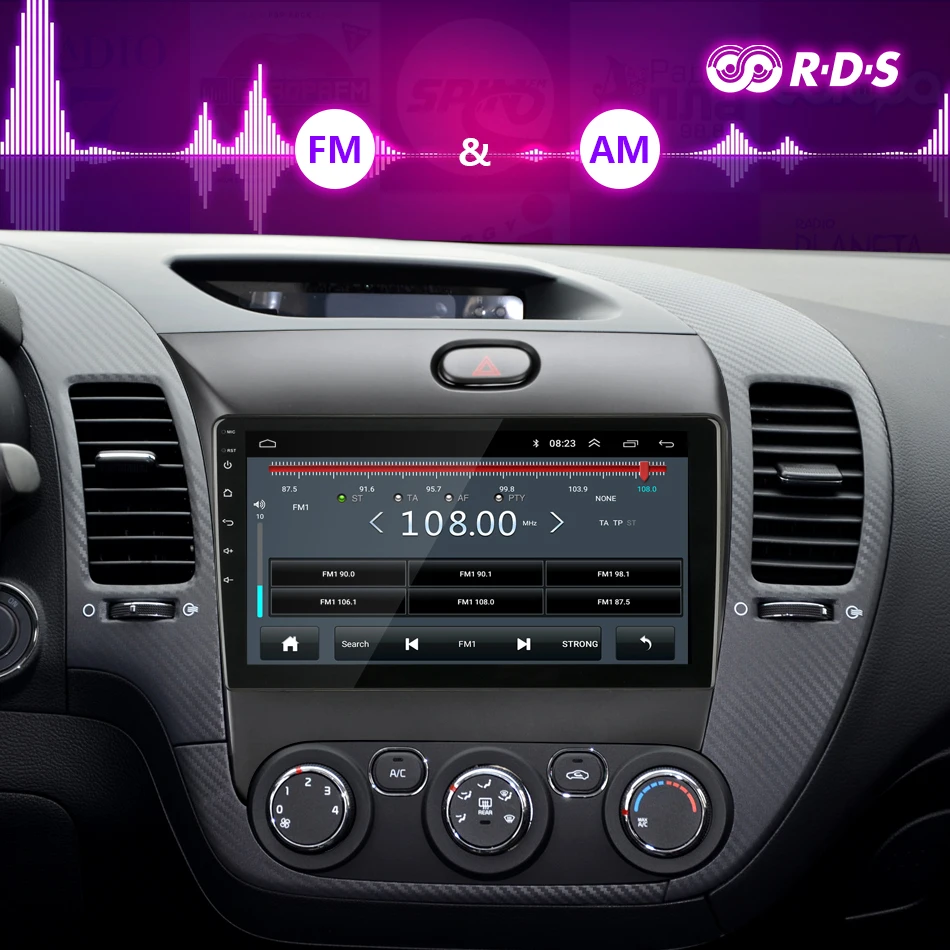 Sale Android 8.1 2 Din Car Radio Multimedia Video Player Navigation GPS for KIA K3 CERATO FORTE 2013-2017 3 YD Tuner Stereo Head Unit 4