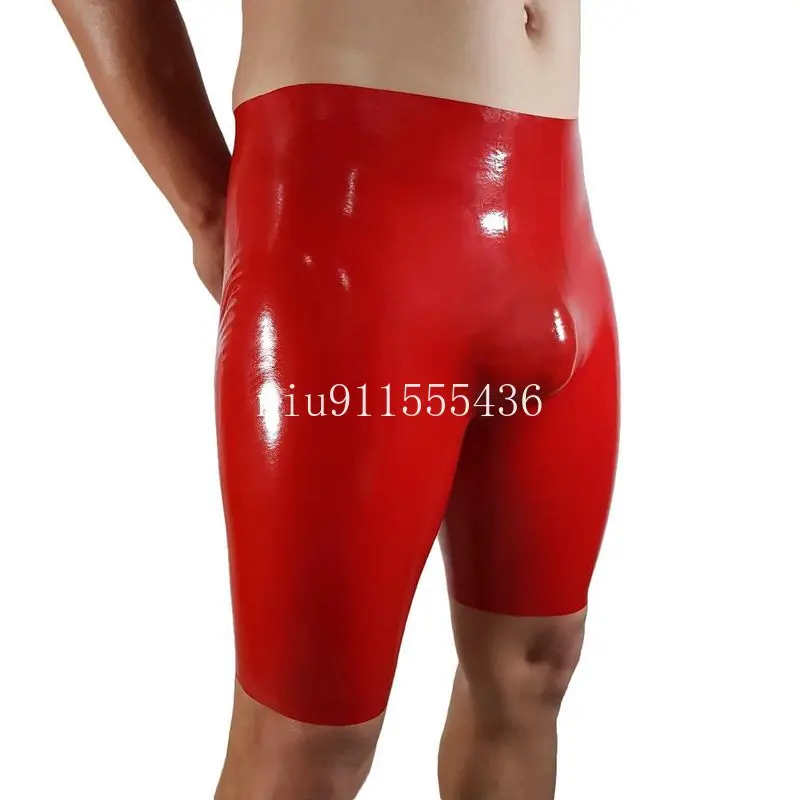 Male underwear handmade men latex rubber fetish shorts underwear men's latex boxer lingerie boxers shorts no zipper