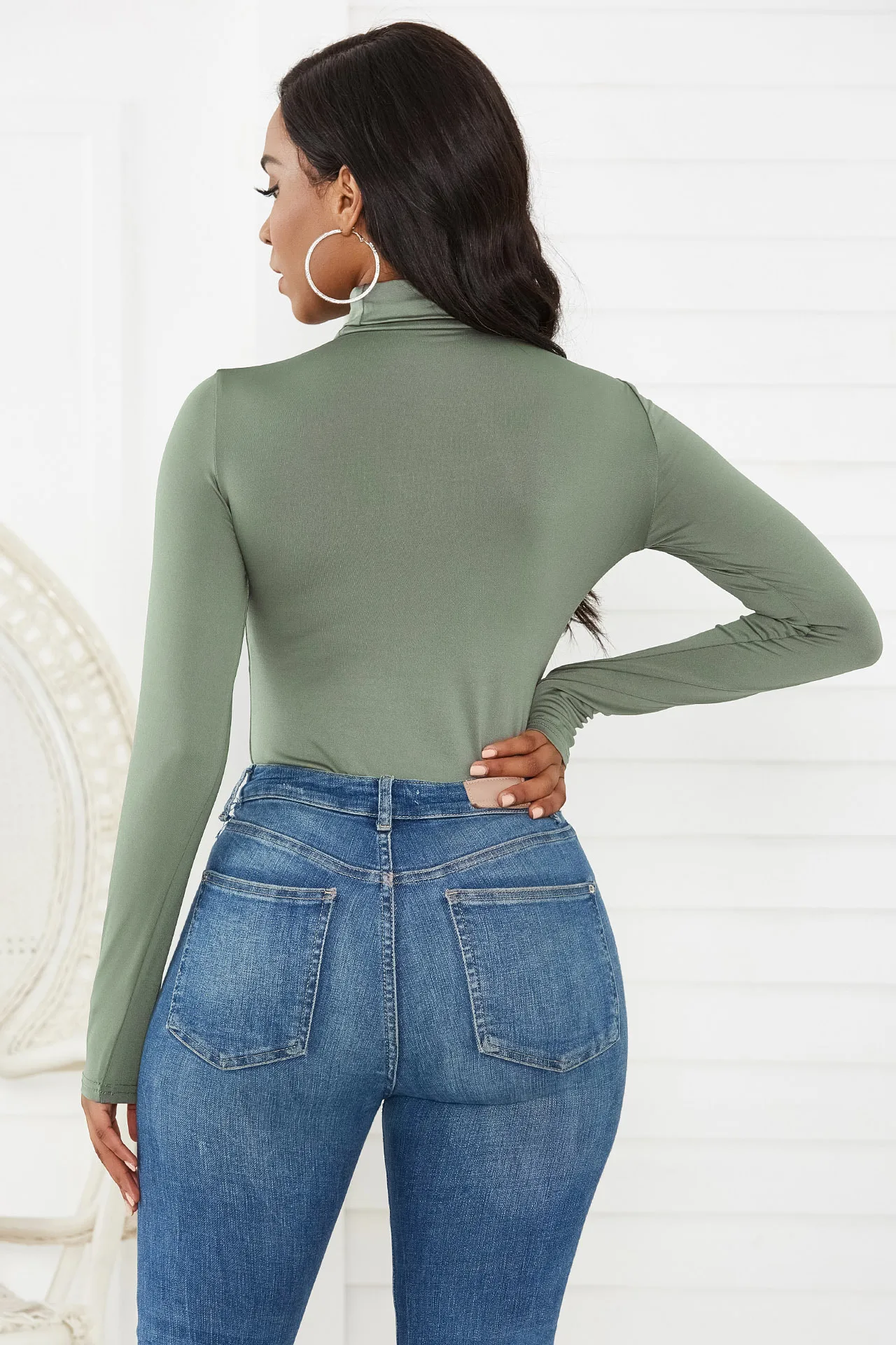 Women Long Sleeve Bodycon Bodysuit