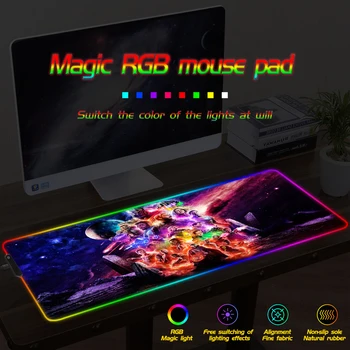 

American movies RGB Large Gaming Mouse Pad Led Computer Mousepad Big Mouse Mat Backlight for Keyboard Desk Mat Mause Carpet XL