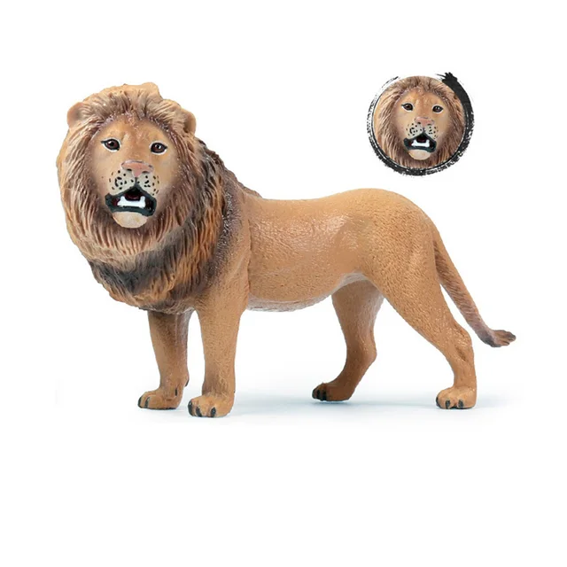 Newest  Africa Lion Lioness Pups Family Animal Figure Collectible Toys Wild Animal Action Figures Kids Plastic Cement Toys 3