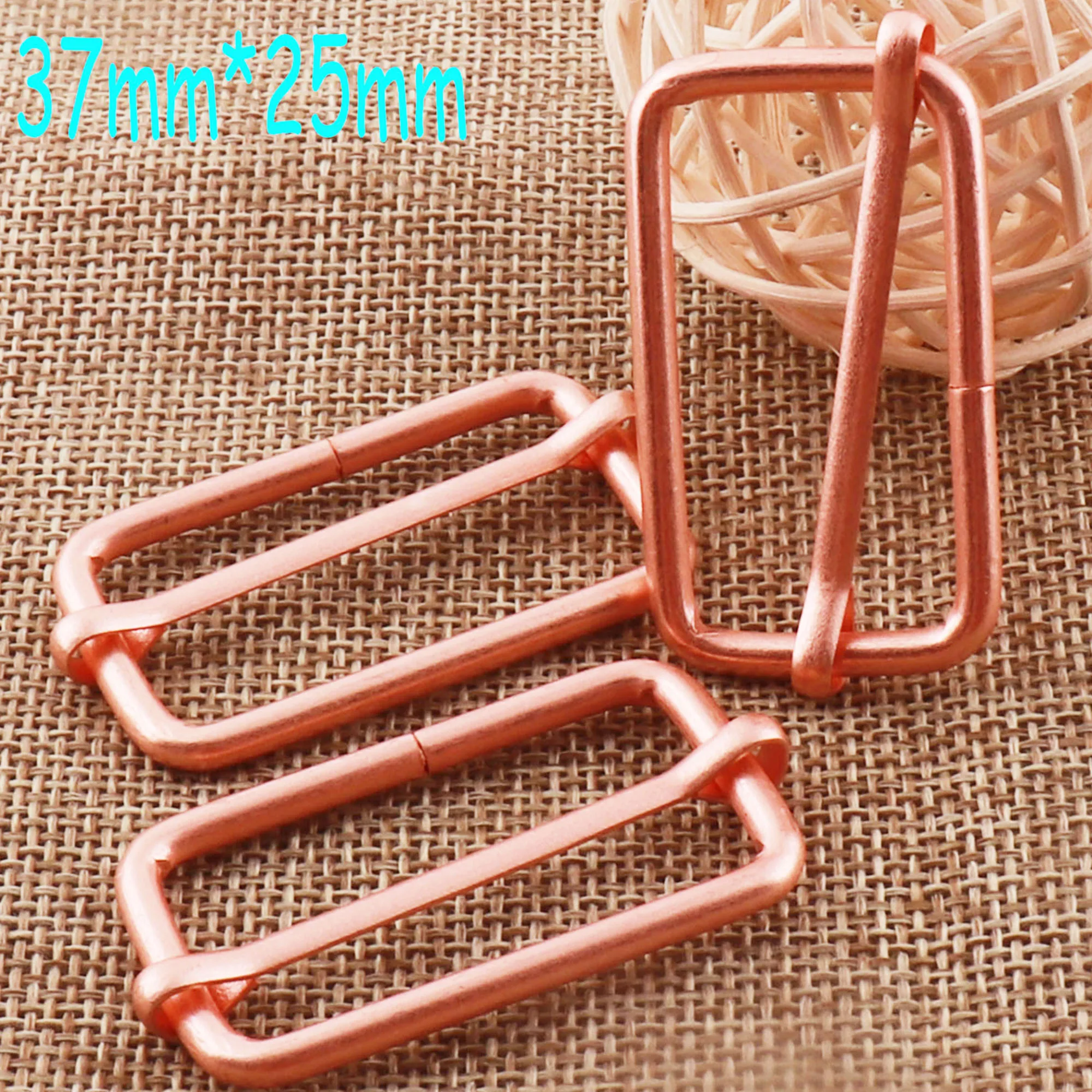 10 pcs Rose Gold Slider Buckle Adjustable Waistband webbing Purse Bag Handbag Clothes Strap Keeper 1.5"(38mm) Hardware buckles | Дом и сад
