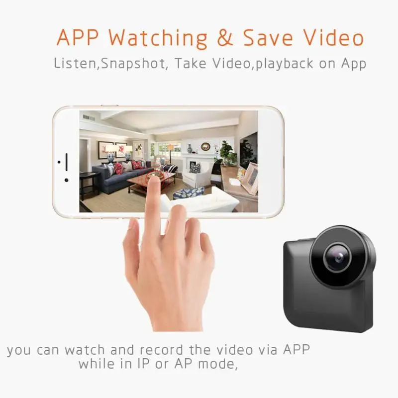 C3 мини беспроводная WiFi IP камера HD 720P без светильник ночная версия видеокамеры