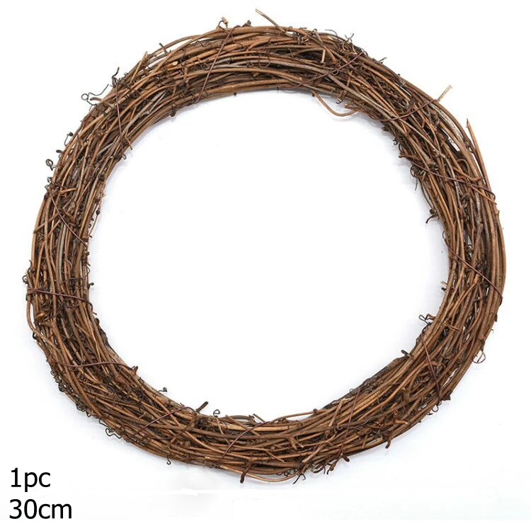30cm-1pc-R 8-30 см венок из ротанга в форме сердца, ветка, гирлянда, рождественские, свадебные, праздничные, вечерние, для дома, сделай сам, венок, товары для украшения - Цвет: 30cm-1pc-R