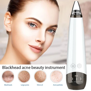 

Electric pore Vacuum Blackhead Remover Skin black head Tag Remover Acne Pimple Removal Deep Pore 3 Levels 6 Replacement Heads