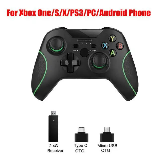 BEESCLOVER 2,4G беспроводной контроллер для Xbox One Консоль геймпад для ПК для Android геймпад для смартфона джойстик - Цвет: As shown