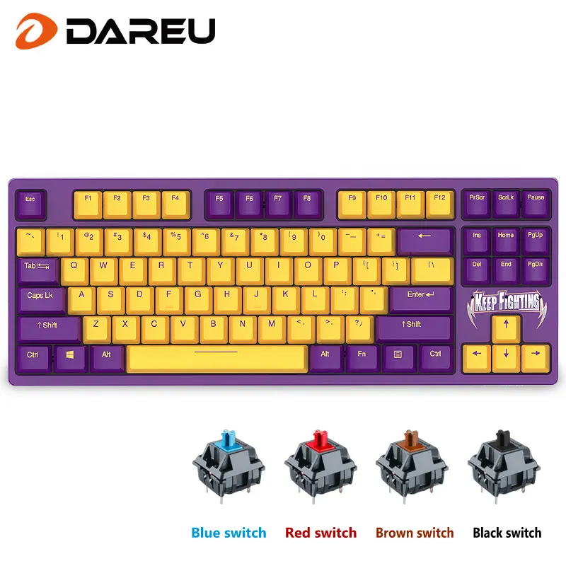 Проводная Механическая игровая клавиатура Dareu A87 MX 87 клавиш запись макросъемки