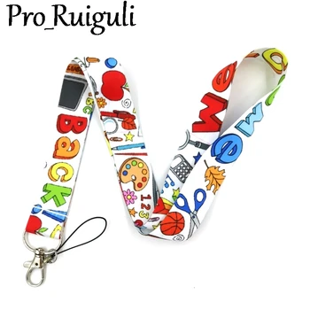 

30pcs School supplies Neck Strap Lanyards ID badge card holder keychain Mobile Phone Strap Gifts decorations