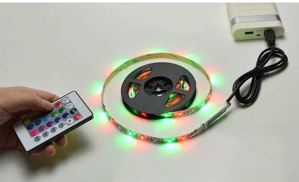 5 в RGB Светодиодная лента светильник 2835 SMD DIY светодиодный ТВ ПОДСВЕТКА USB кабель DC мощность 5 м 4 м 3 м 2 м 1 мpc лампа лента Диодная лента кухонная Светодиодная лампа