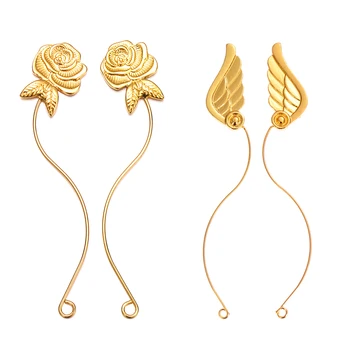 

2 Pcs High-quality Gold Metal Magnetic False Eyelash Display Stand Eyelash try-on Effect Auxiliary exposure aid Extension Tool