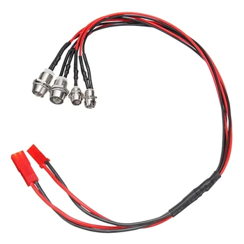 

for WPL RC Car Truck Kit Plastic Durable Red/White ESC DIY Upgrade Parts Set Front & Rear LED Light Headlights Cool Attractive