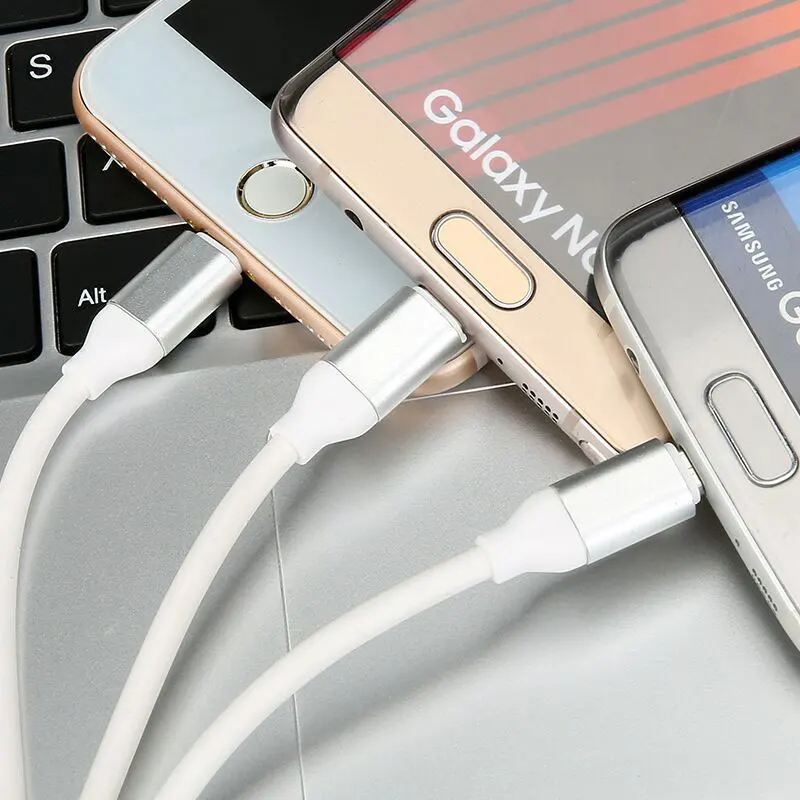 Cafele 3 в 1 USB кабель 1,2 м зарядный Тип C Usb кабели для IPhone X Xs Max IPad Xiaomi Mi9 Mi8 huawei samsung Red rice Note 7 Oppo