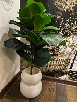 

122cm Large Artificial Tropical Plants Green Plastic Banyan Branches Indoor Rare Fake Potted Home Hotel Office Shop Decor Props