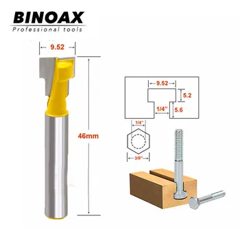 

1/4" Shank T-Slot Cutter Router Bit for 3/8" Hex Bolt Perforation Keyhole Hole