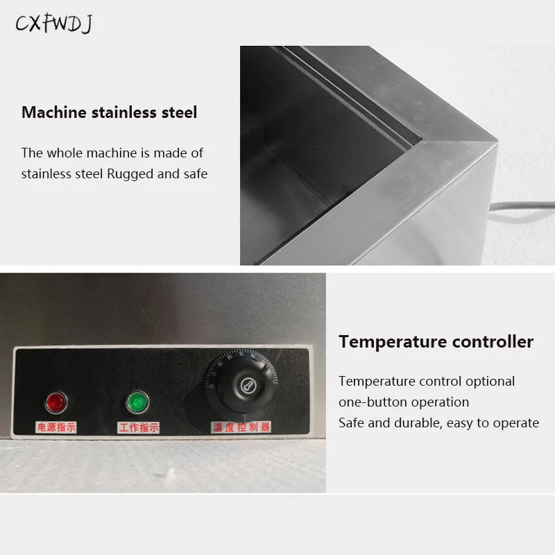 BS-4V Four Pots Electric Heat Insulation Soup Pool Stainless Steel Insulation Station Sale Table Fast Food Car Electric Stove
