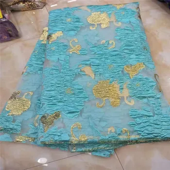 

French Green Lace Fabric African Embroidered Tulle Lace Fabric Nigerian Lace Fabric For Wedding Party Dress