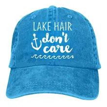 Lake Hair Don't Care1 унисекс винтажная Регулируемая хлопковая бейсболка Джинсовая Шляпа для папы ковбойская шляпа