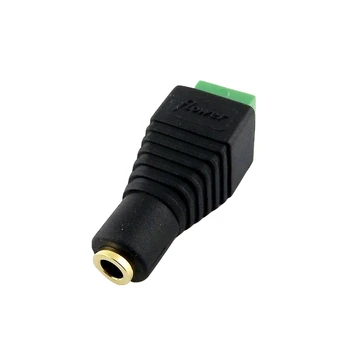 

10x Video AV Balun 3.5mm 1/8" Mono Female Jack to AV Screw Terminal Plug Adapter Connector