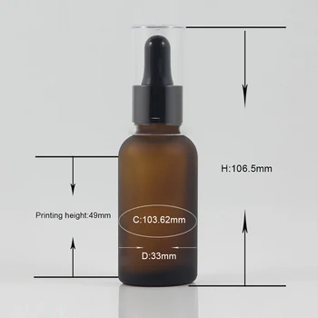 

Empty 30ml Clear Dropper Bottle Cover Essential Oil Bottle Glass
