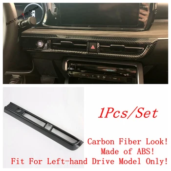 

ABS Carbon Fiber Look Accessories Fit For Kia GT K5 2021 Central Control AC Air Conditioning Panel Cover Trim Interior Refit Kit