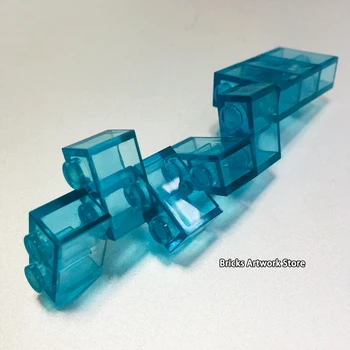 

Transparent Bricks Fit Standard Base Plate Mini Figures Displaying Stand on The Wall DIY MOC Accessory Set Building Blocks Toy