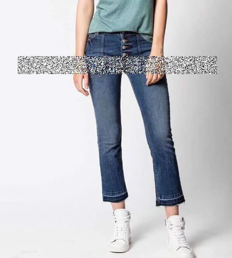 

Women Pants 2019 Early Autumn New Comfortable Personality Nine Points Jeans